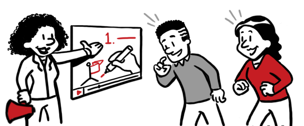 An illustration of best practices for effective whiteboard animation videos.