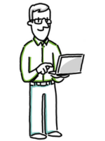 Illustration of Tom, the remote worker