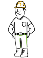 Illustration of Stanm the plant worker.